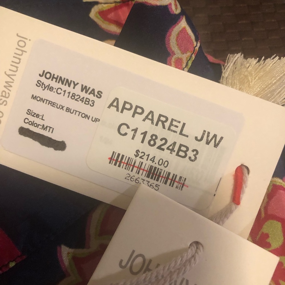 JOHNNY WAS MONTREUX FLORAL SILK SIZE L - Picture 11 of 11